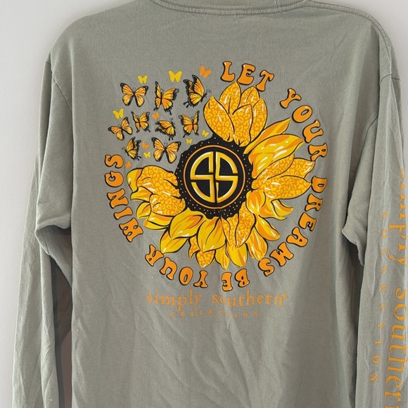 Simply Southern Olive Long Sleeve Tee Size M - Picture 1 of 7
